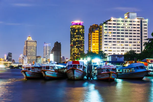 Bangkok gece manzarası — Stok fotoğraf