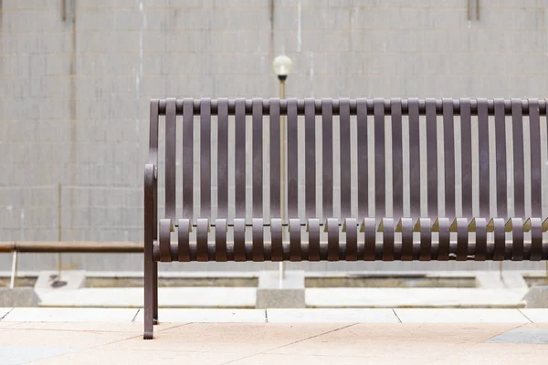 Metallic bench at outdoor — Stock Photo, Image