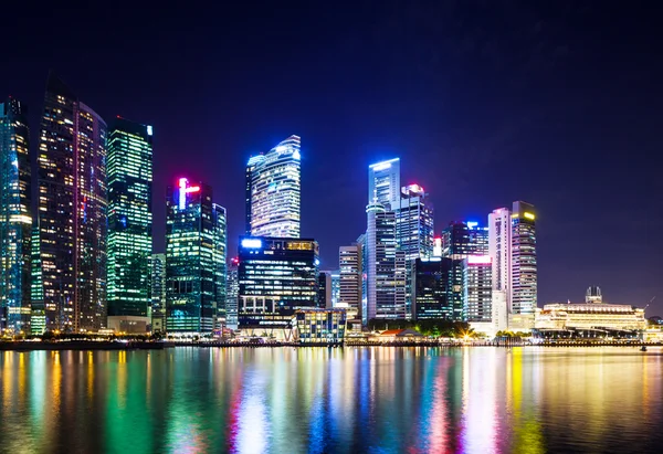 Singapur gece — Stok fotoğraf