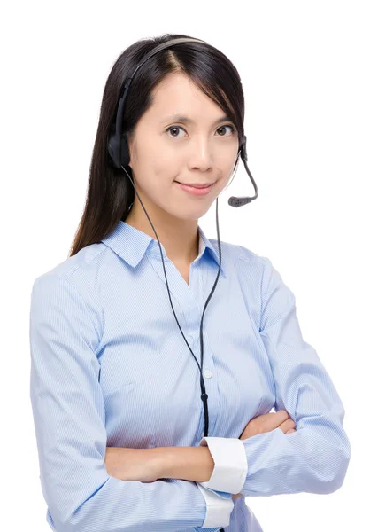 Asian female customer service — Stock Photo, Image