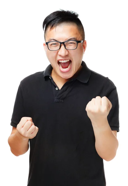 Asian man feeling excited — Stock Photo, Image