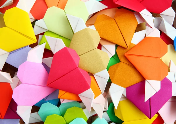 Origami colorful heart — Stock Photo, Image