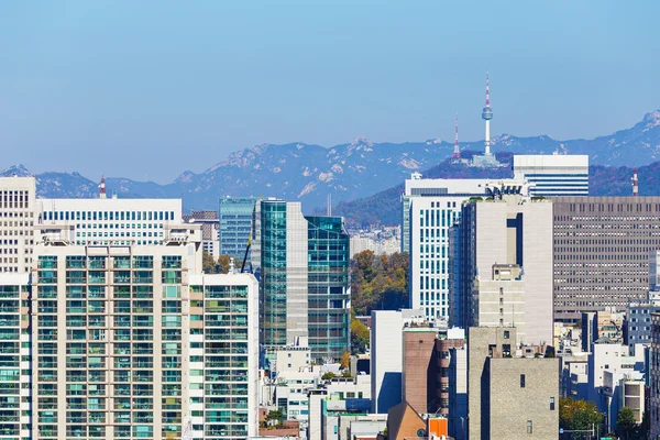 Güney Kore Seul cityscape içinde — Stok fotoğraf