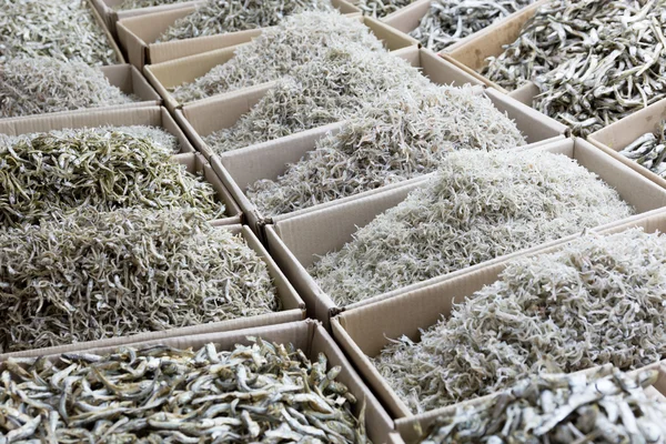 Pescado de anchoa seco surtido — Foto de Stock