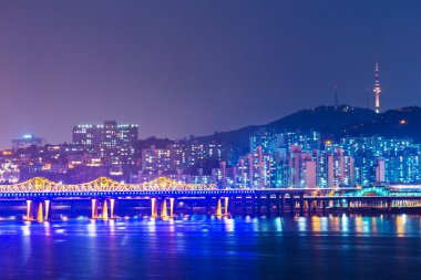 Güney Kore'deki Seoul cityscape