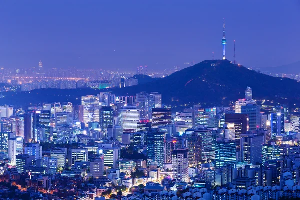 Seoul nachts — Stockfoto