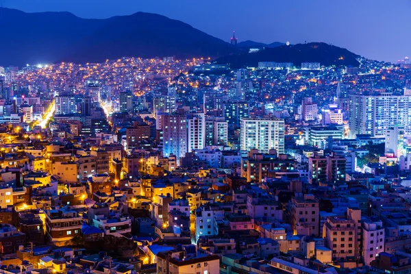 Busan city in South Korea at night — Stock Photo, Image