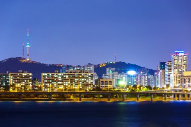Güney Kore'deki Seoul cityscape