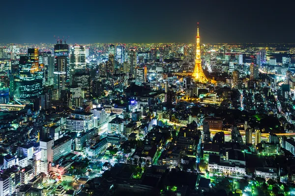 Tokyo skyline at night — Stock Photo, Image