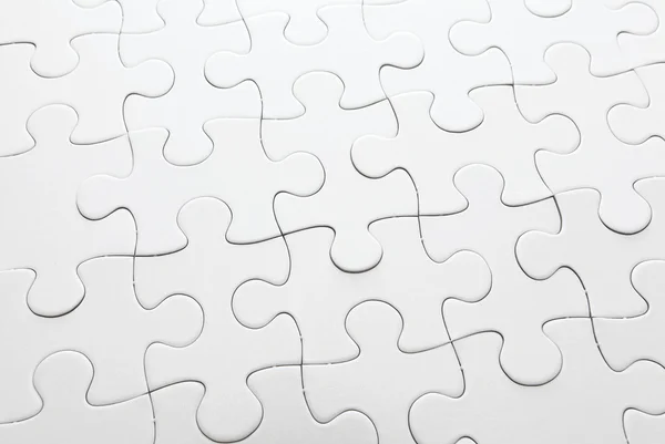 Komplett weißes Puzzle — Stockfoto
