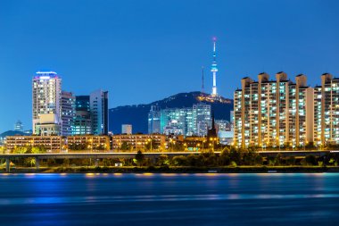Güney Kore'deki Seoul cityscape