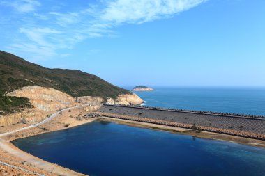 Hong Kong Geo Park 'taki High Island Rezervuarı.