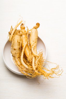 Beyaz kupa taze ginseng