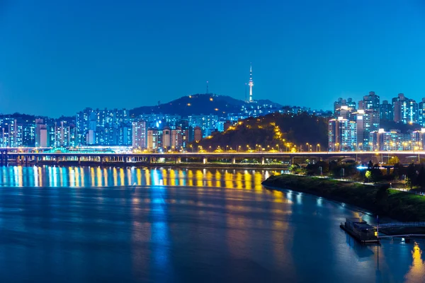 Seoul nattetid — Stockfoto