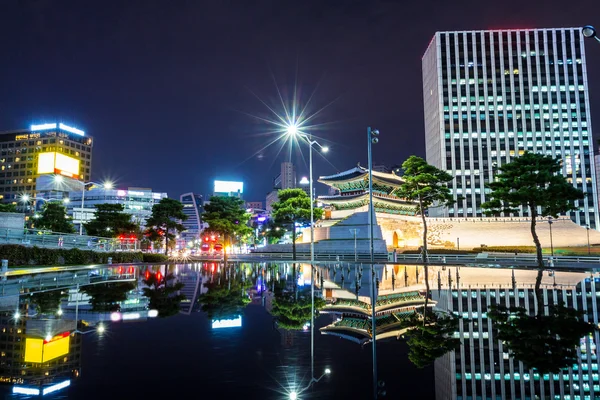 Ciudad de Seúl en Corea del Sur por la noche —  Fotos de Stock