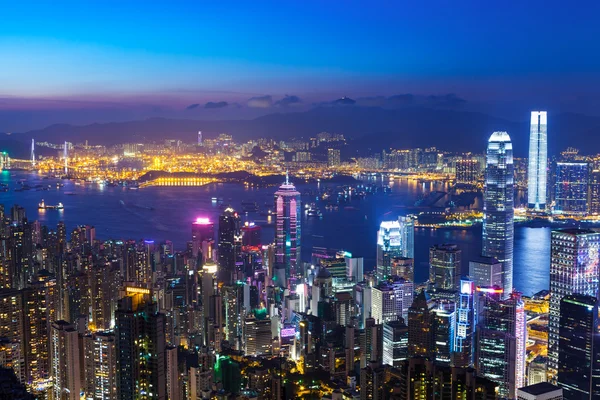 Hong Kong di notte — Foto Stock