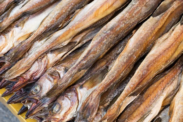 乾燥した塩漬け魚をクローズ アップ — ストック写真
