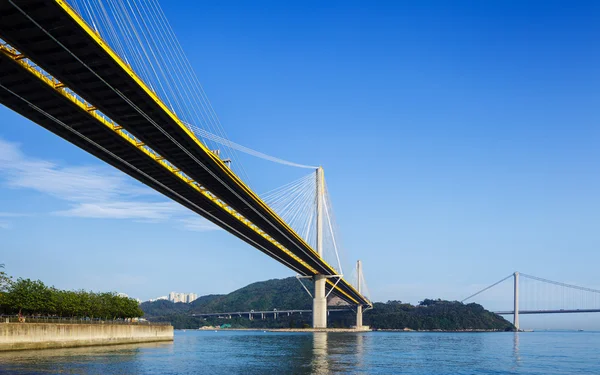 Ponte suspensa em Hong Kong — Fotografia de Stock