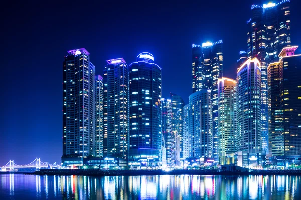 Busan city at night — Stock Photo, Image