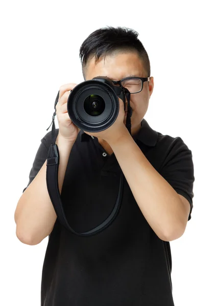 Asiatische Mann mit Kamera — Stockfoto