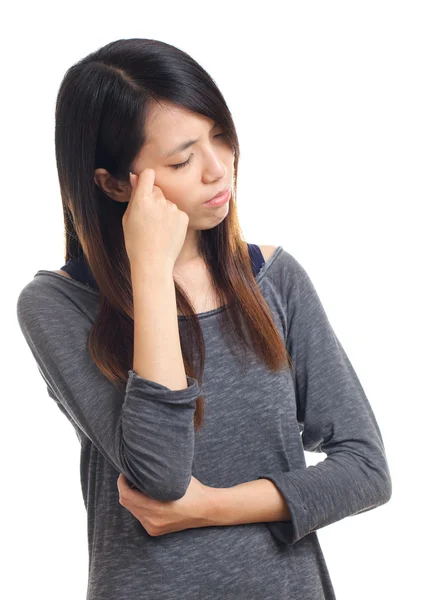 Asian woman headache — Stock Photo, Image