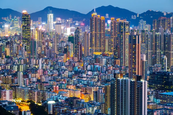 Hong kong city bei Nacht — Stockfoto