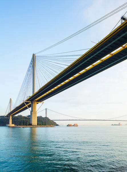 Ponte suspensa em Hong Kong — Fotografia de Stock