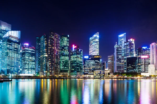 Singapur gece — Stok fotoğraf