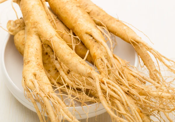 Fresh ginseng root texture — Stock Photo, Image