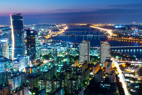 Skyline de Seúl por la noche —  Fotos de Stock