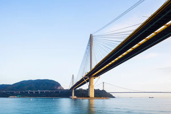 Висячий мост в Гонконге — стоковое фото