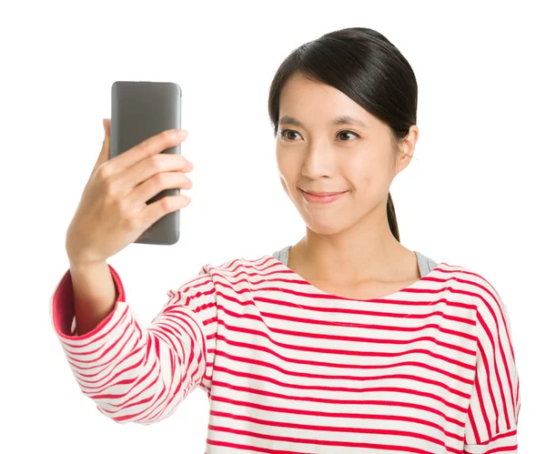 Asian girl selfie — Stock Photo, Image