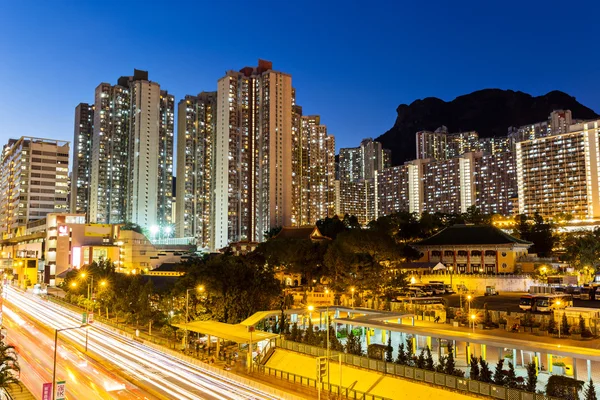 Kowloon con roca de león en la noche —  Fotos de Stock