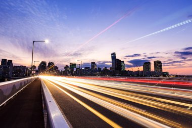 Seoul city gece trafik