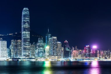 Hong kong şehir gece
