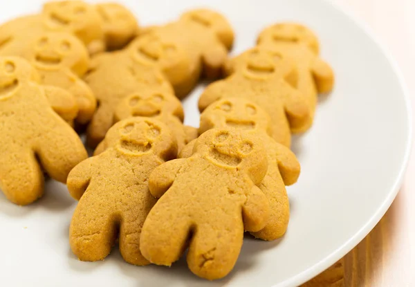 Gingerbread cookies on plate — Stock Photo, Image