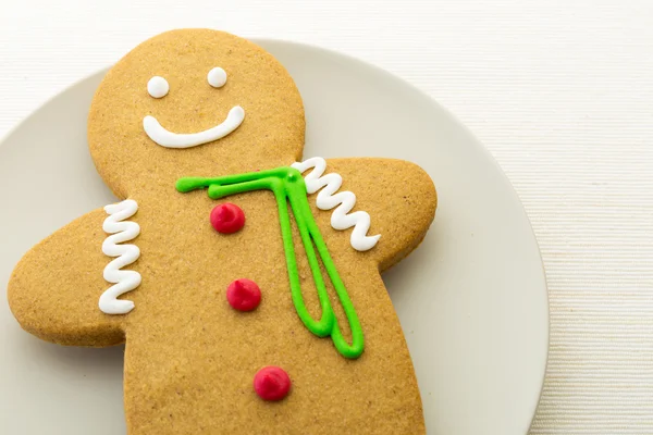 Gingerbread man on white — Stock Photo, Image