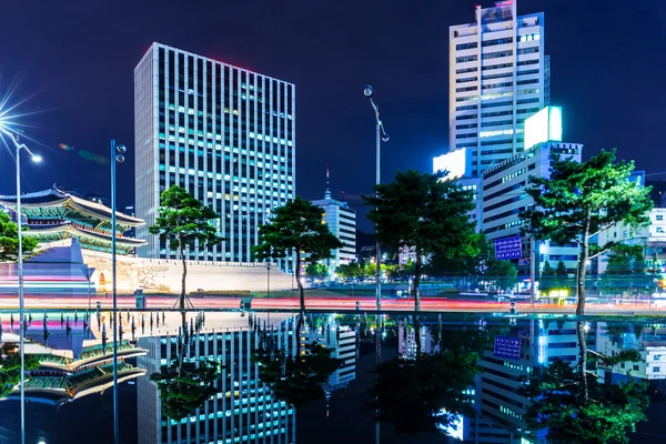 Ciudad de Seúl noche — Foto de Stock