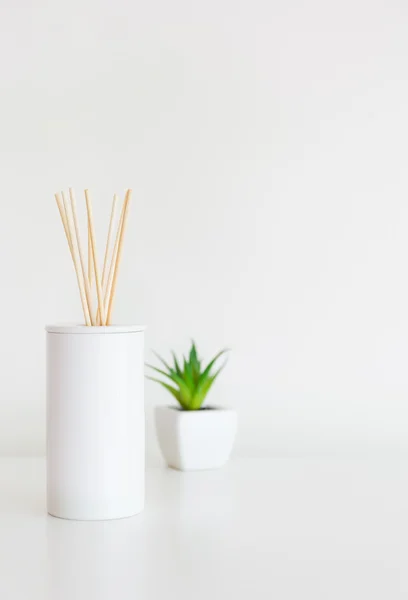 Huis diffusor en kleine groene plant — Stockfoto