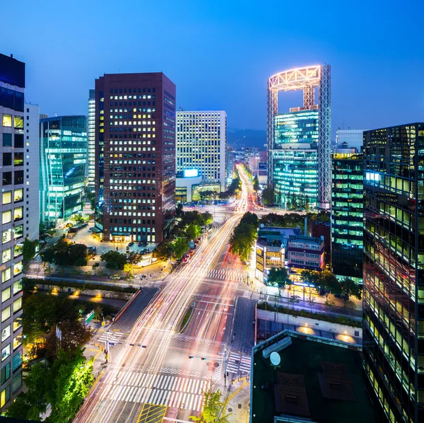 Seoul city på natten — Stockfoto