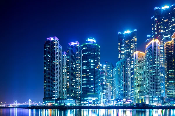 Busan city at night — Stock Photo, Image