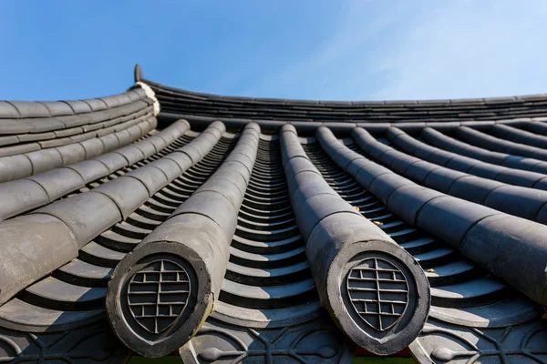 Tradiční korejské architektury střešní okapy — Stock fotografie