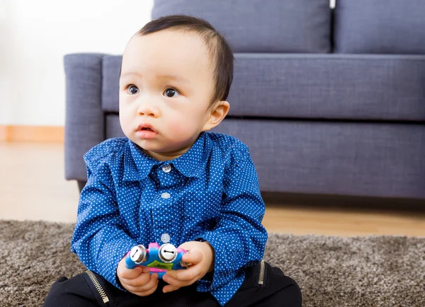 Asian baby boy playing toy — Stock Photo, Image
