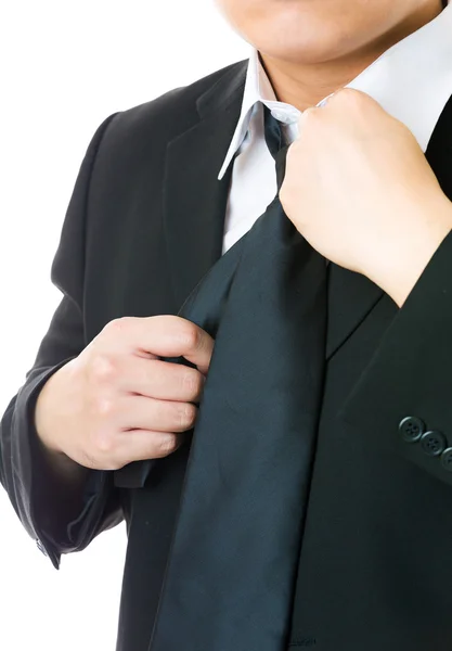 Podnikatel seřizovací kravata — Stock fotografie