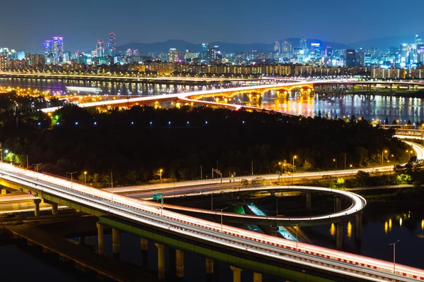 首尔的夜晚 — 图库照片