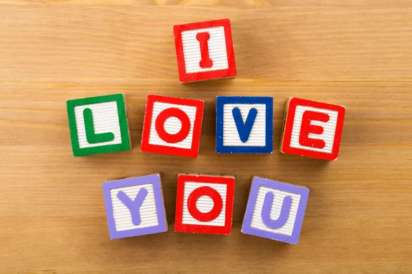 I Love You toy block — Stock Photo, Image