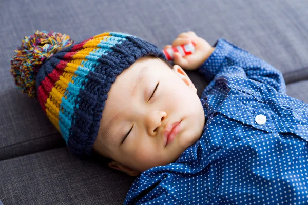Asian little boy sleeping — Stock Photo, Image