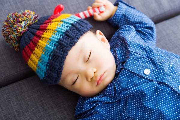 Asian baby boy sleeping — Stock Photo, Image
