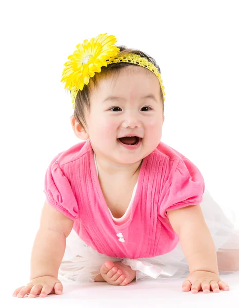 Asian baby girl creeping — Stock Photo, Image