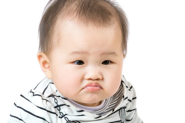 Asian baby pout lip — Stock Photo, Image